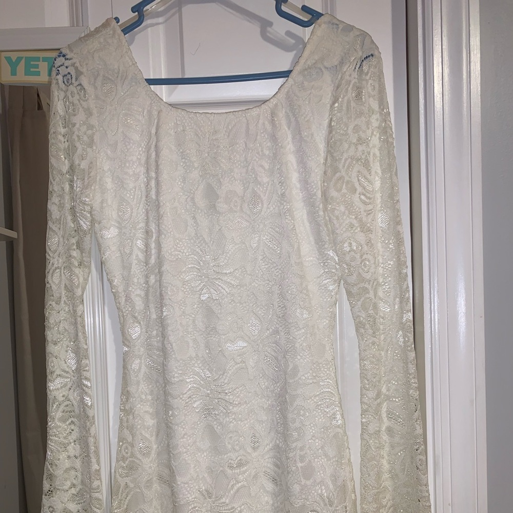 Cream Formal Laced dress